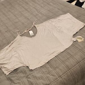 Love 21 Light Gray Crop Top With Sheer Back Size M, New With Tags!